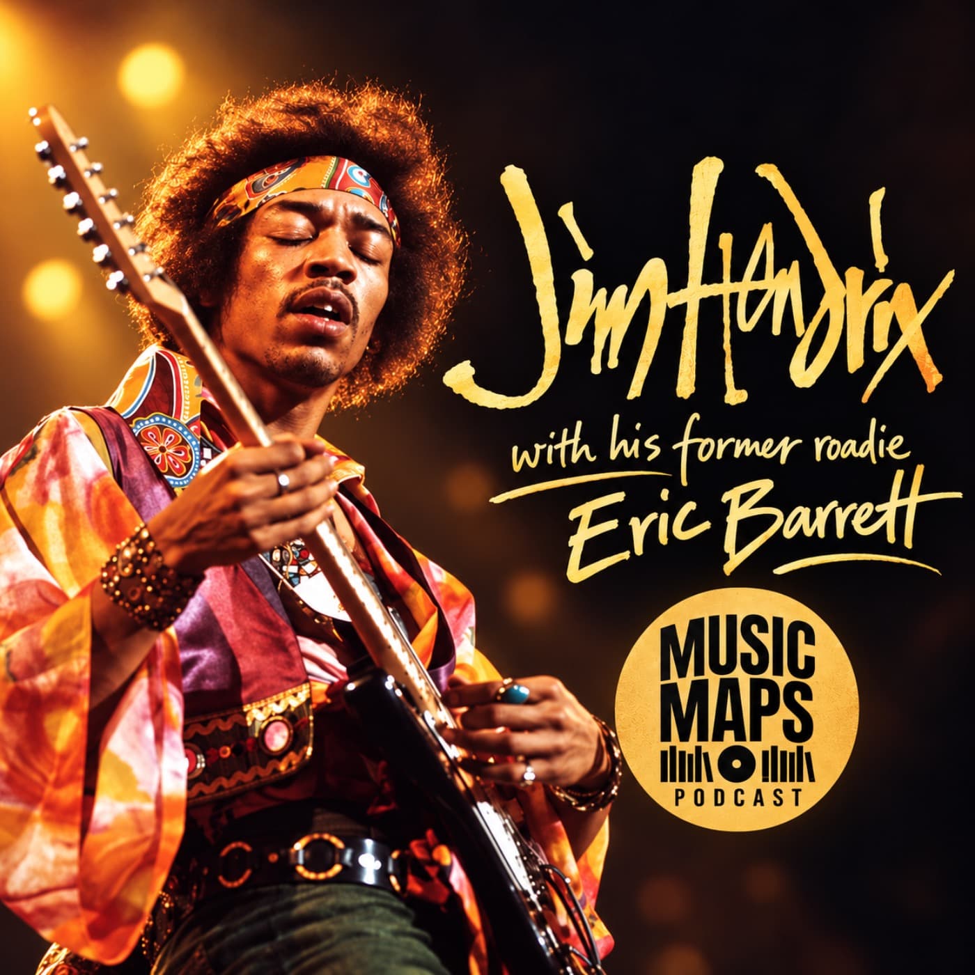 Jimi Hendrix with Jimi's roadie Eric Barrett